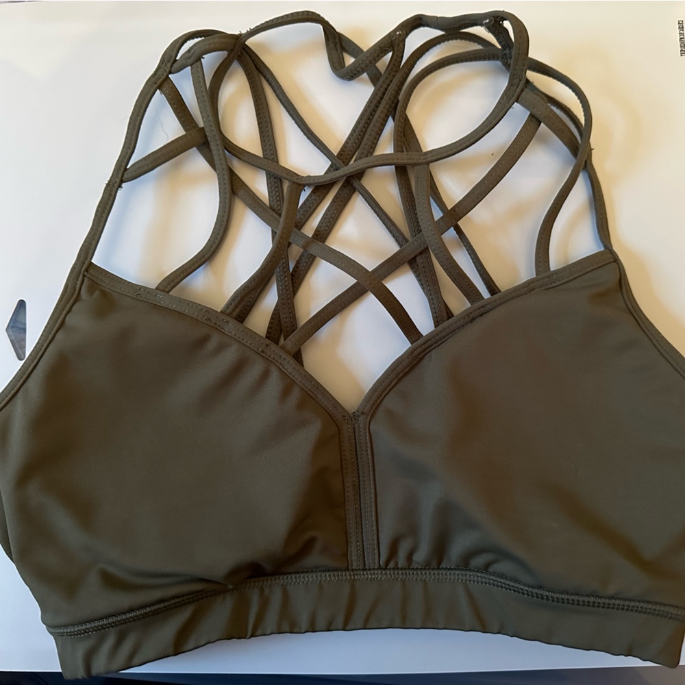 Women’s Strappy Sports Bra - Green